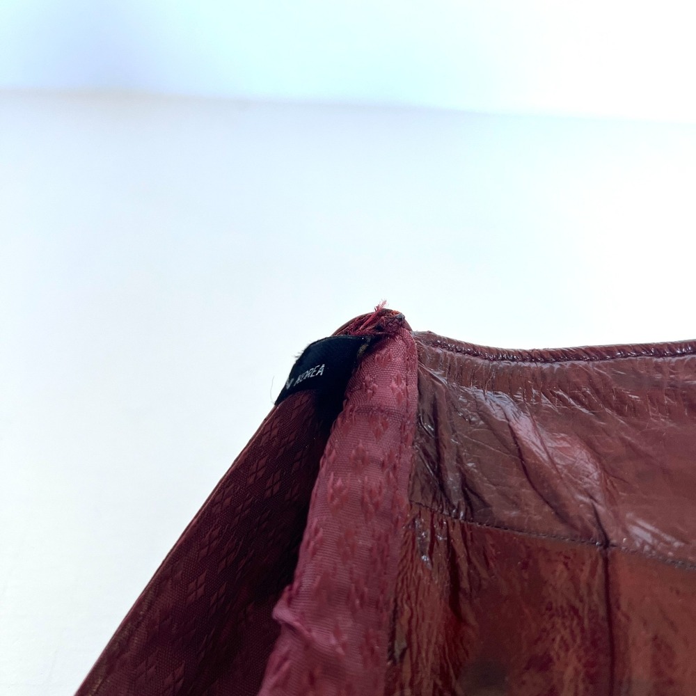 Vintage Eel Sink maroon large clutch chic indie sleaze classic leather - Picture 6 of 11
